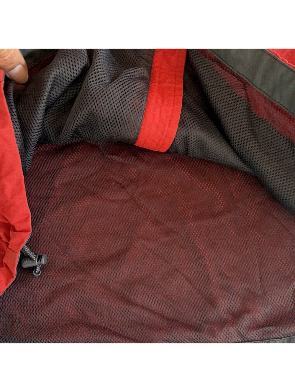 The North Face Men's Red Gray Hooded Full Zip Rain Jacket XL